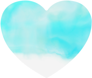 Turquoise Bright Watercolor Abstract Heart-shaped Mousepad - Abstract Art (500x500), Png Download