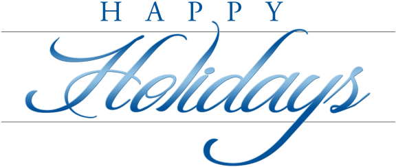 Happy Holidays Text Transparent (620x310), Png Download