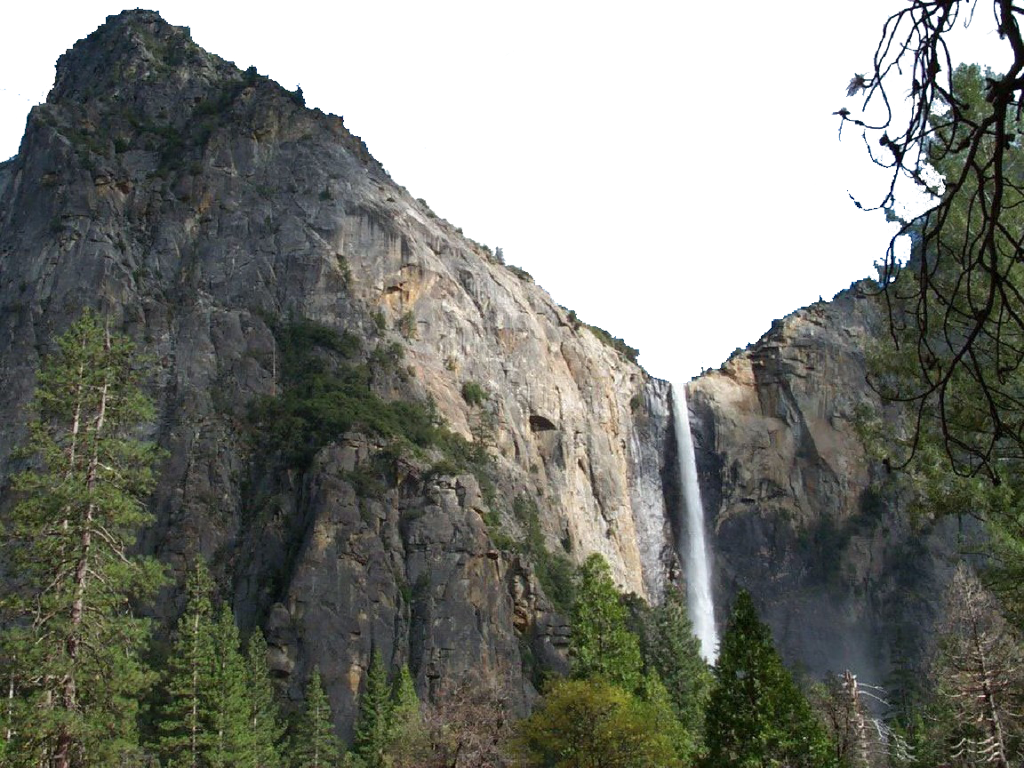 Mountain Png - Yosemite National Park, Bridalveil Fall (1152x864), Png Download
