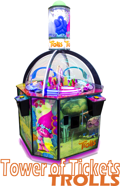 Bay Tek Trolls Tower Of Tickets - Trolls (432x674), Png Download