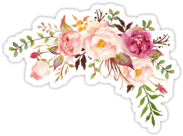 Romantic Watercolor Flower Bouquet • Also Buy This - Hey Yall Floral Poster Print By Tara Moss (375x360), Png Download