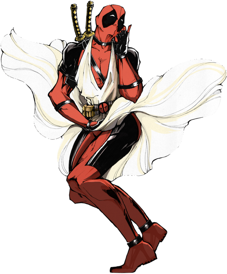 Deadpool Render By Ravioli Sempai-d6thgps - Deadpool And Spiderman Art (821x974), Png Download