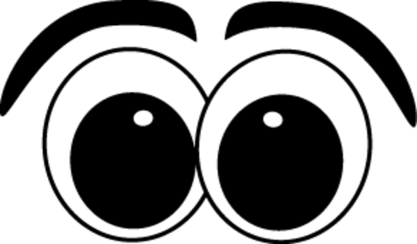 Graphic Black And White Download Eyes Clipart Png - Googly Eyes Clip Art (600x352), Png Download