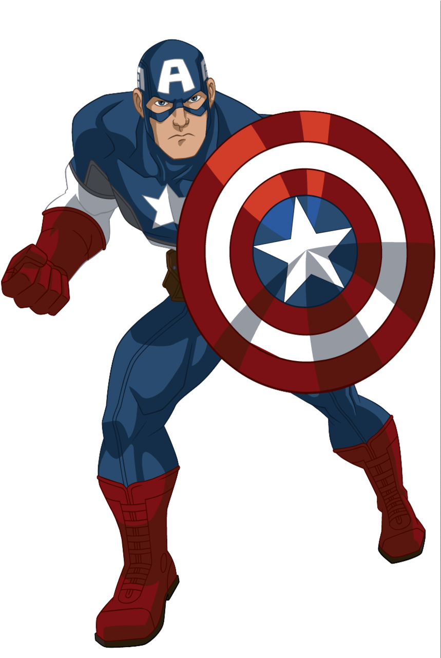 Captain America Cartoon - Captain America Avengers Assemble Cartoon (884x1280), Png Download
