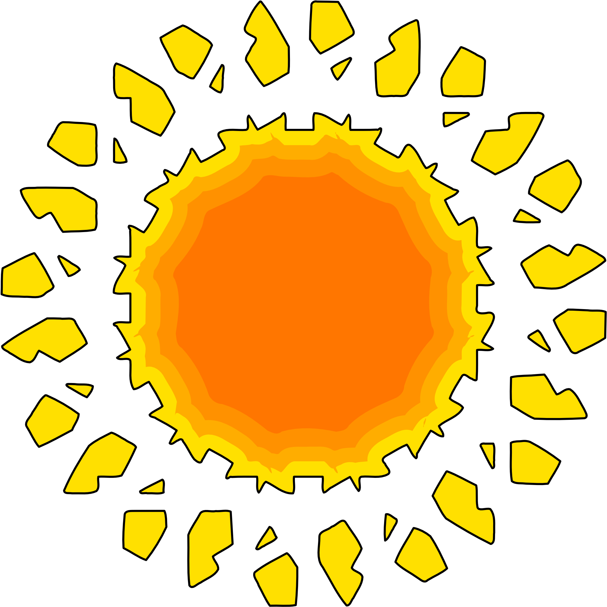 Sunshine Clipart Orange Sun - Dona Maria Tempero (1979x1979), Png Download