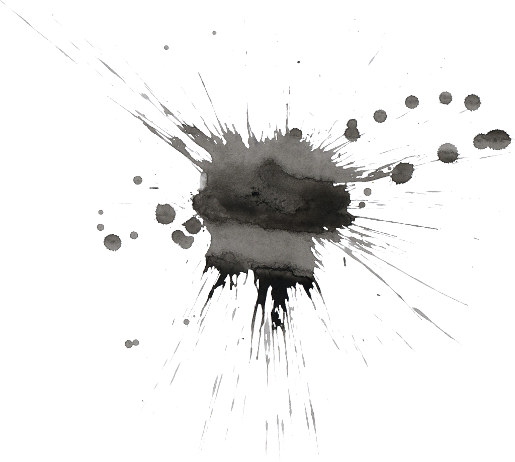 Black Watercolor Splatter (1024x919), Png Download