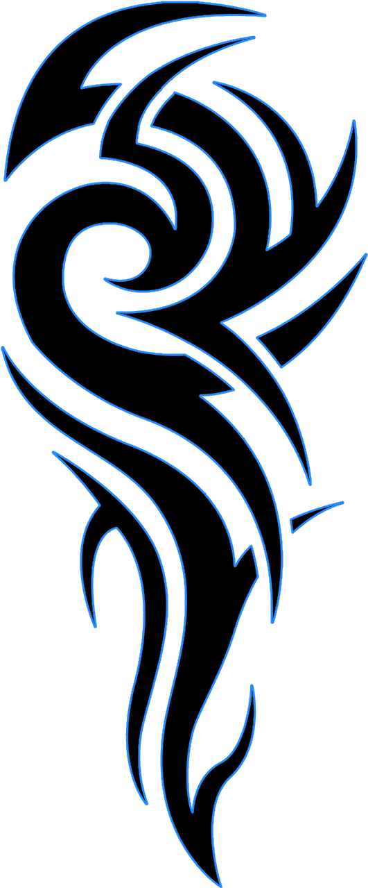 Tattoo Blue Black Pinterest - Tattoo Png (574x1391), Png Download
