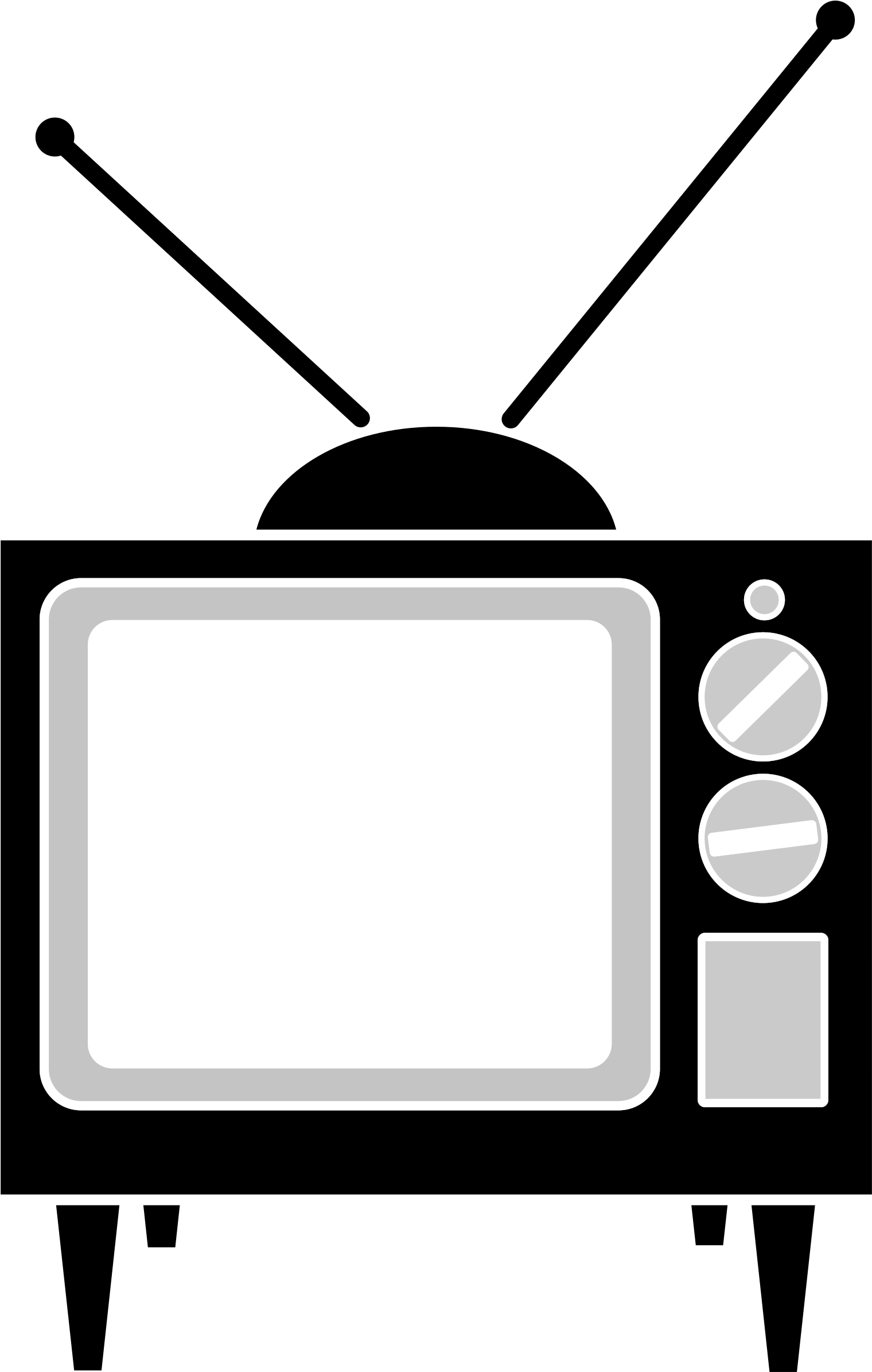 How To Set Use Simple Television Clipart (579x900), Png Download