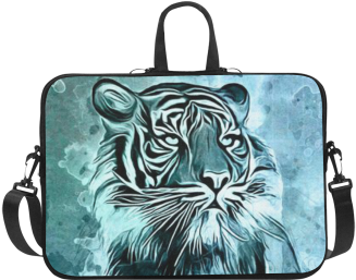 Watercolor Tiger Laptop Handbags 11" - Laptop (500x500), Png Download