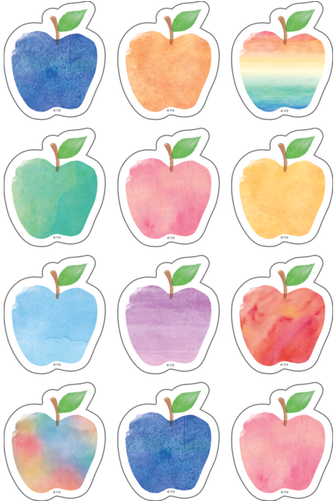 Watercolor Apples Mini Accents - Watercolor Apples (500x500), Png Download