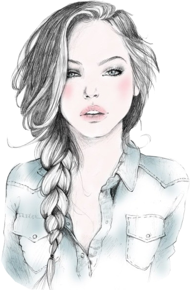 It Is During Our Darkest Moments That We Must Focus - Beautiful Sketch Of Girl (500x643), Png Download