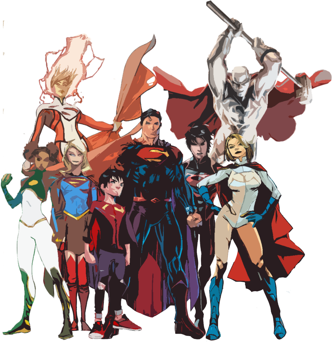 Superwoman , Supergirl, Superboy (jonathan Kent), Superman, - Dc Comics Superwoman Lana Lang (1181x1187), Png Download