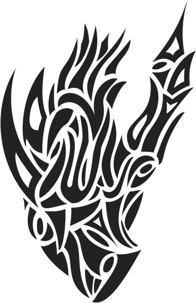 Tribal Heart Tattoo Png - Chest Tattoo Png (724x1024), Png Download