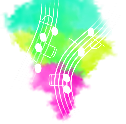 Color Explosion With Notes And Music, Music, Explosion, - Music Explosion Png (640x640), Png Download