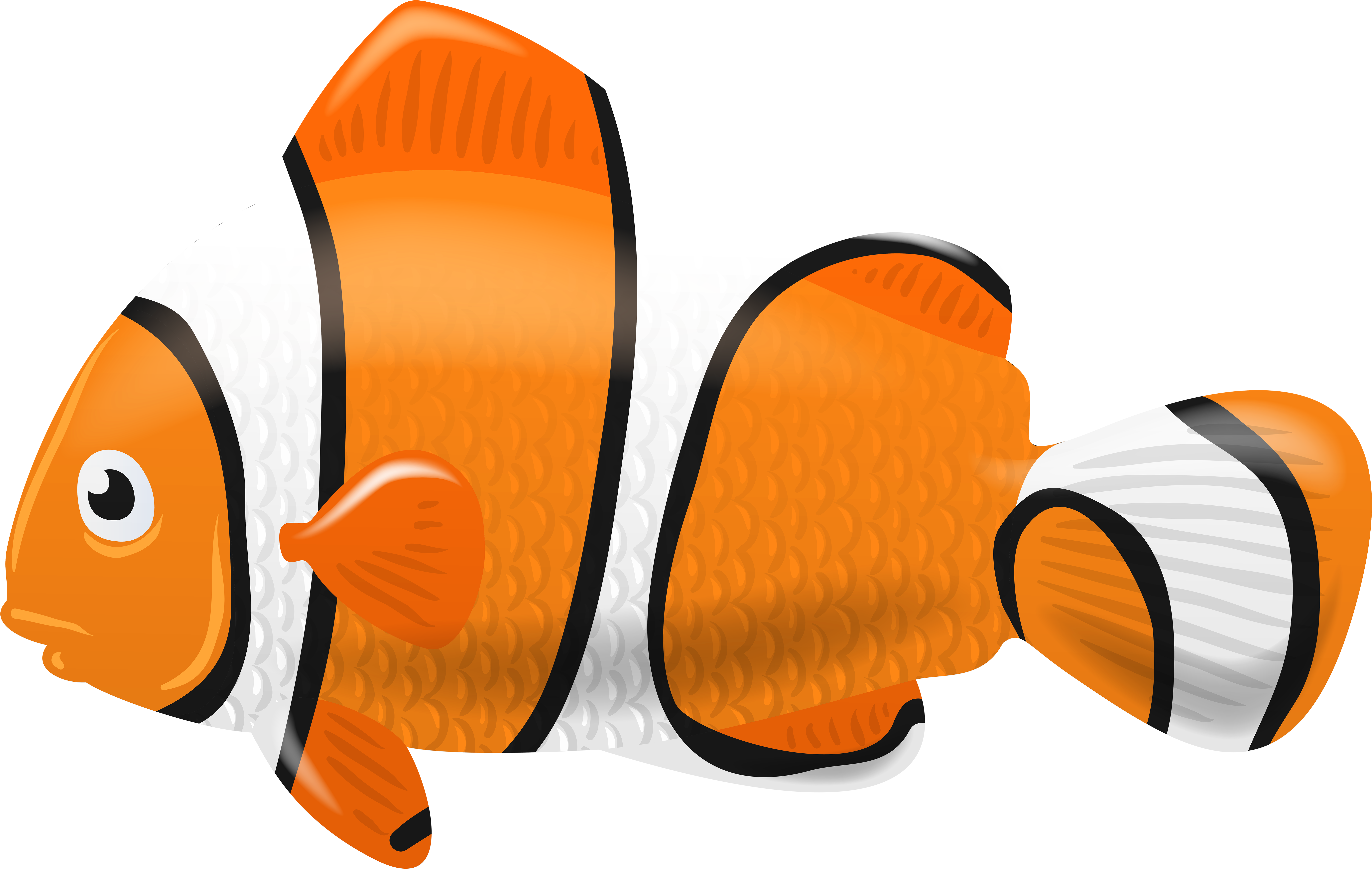Clipart Fish Png (7000x4431), Png Download