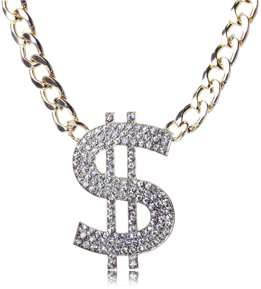 Dollar Chain Png Clip Art Transparent Library - Gold Chain Dollar Png (1000x1000), Png Download