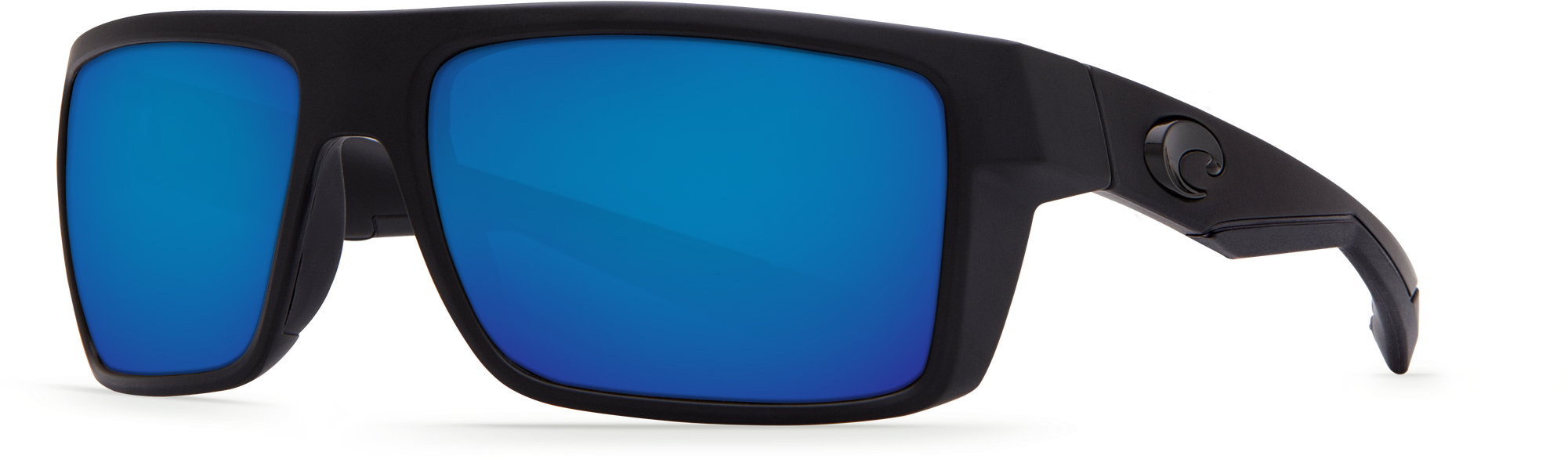 Costa Del Mar Motu Sunglasses In Blackout, Tr-90 Nylon - Costa Del Mar Motu Matte Black With Copper Mirror Lens (2000x1000), Png Download