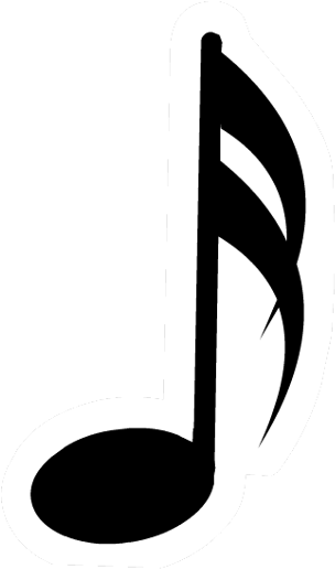 Graphic Music Notes - Single Music Notes Png (587x997), Png Download
