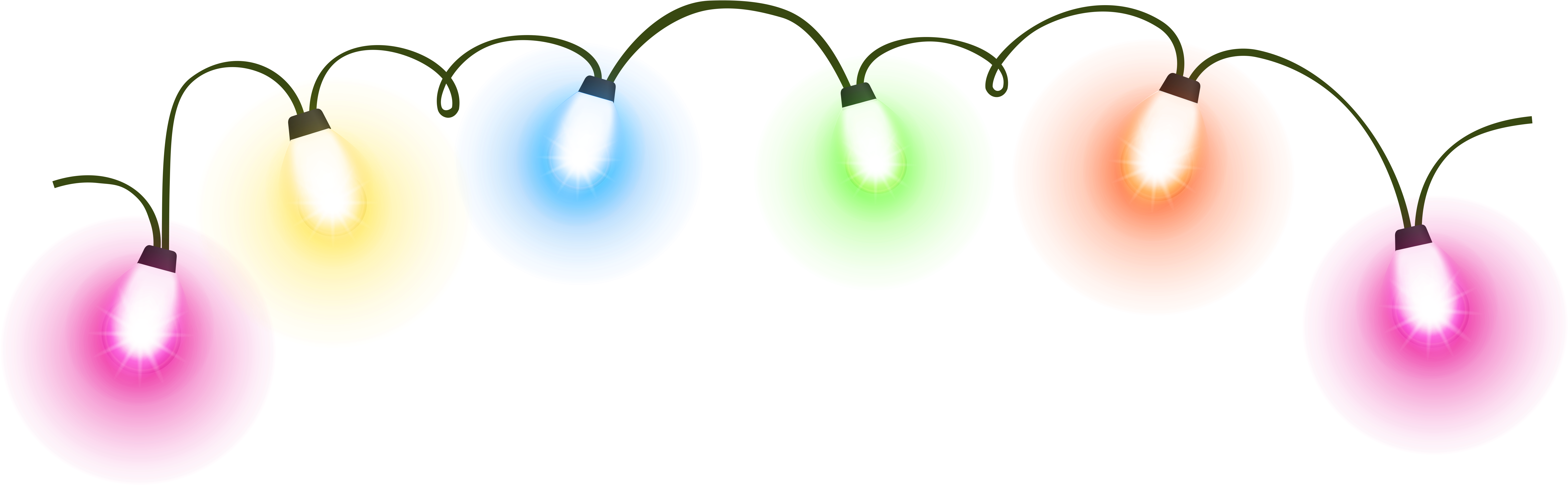Transparent Christmas Lights Png (6623x2182), Png Download