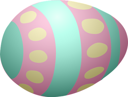 Easter Egg Decorated Easter Egg Colorful P - Cute Cartoon Easter Egg (449x340), Png Download
