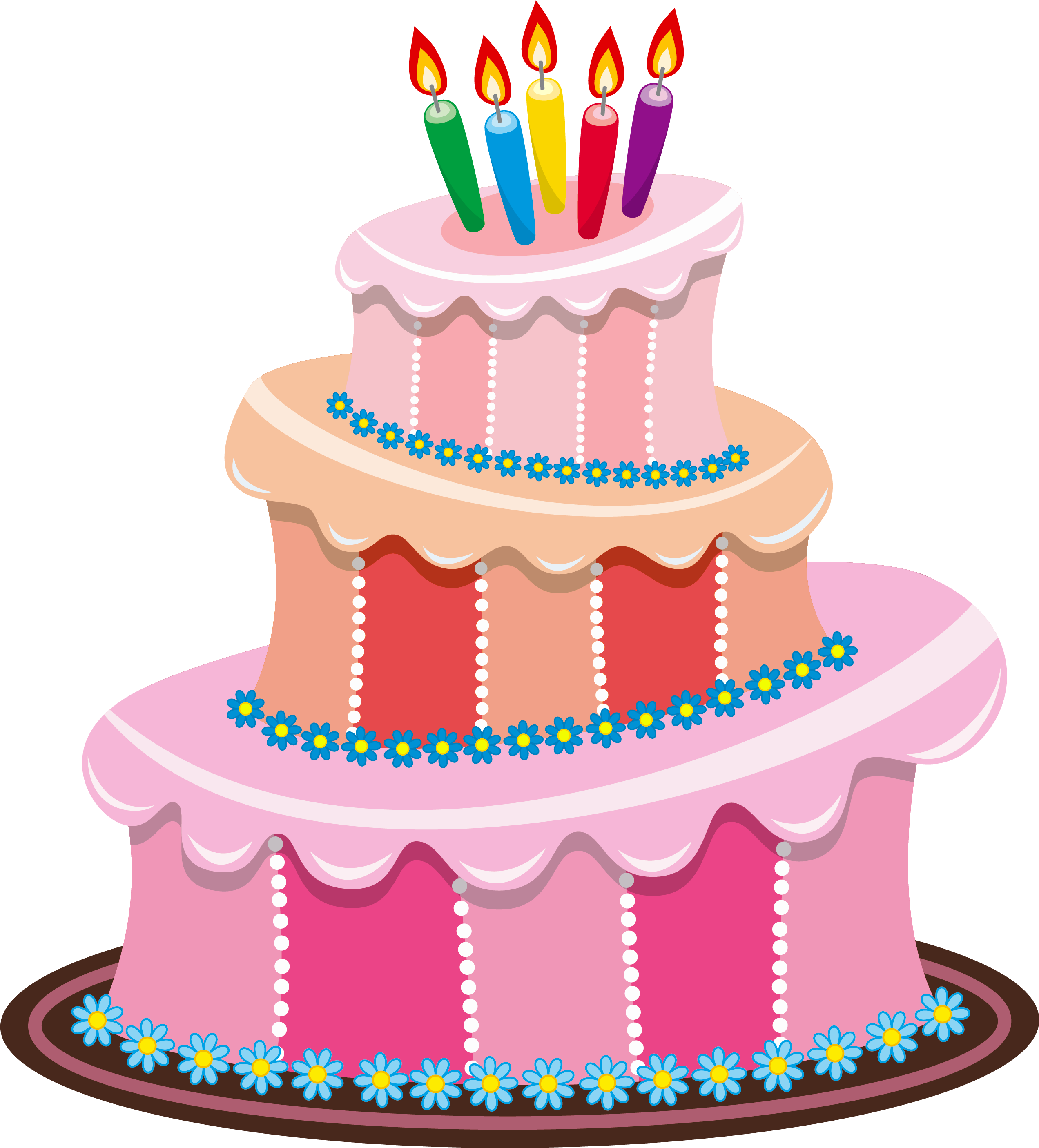 Pink Birthday Cake Png Clipart - Birthday Cake Clipart Png (2627x2846), Png Download