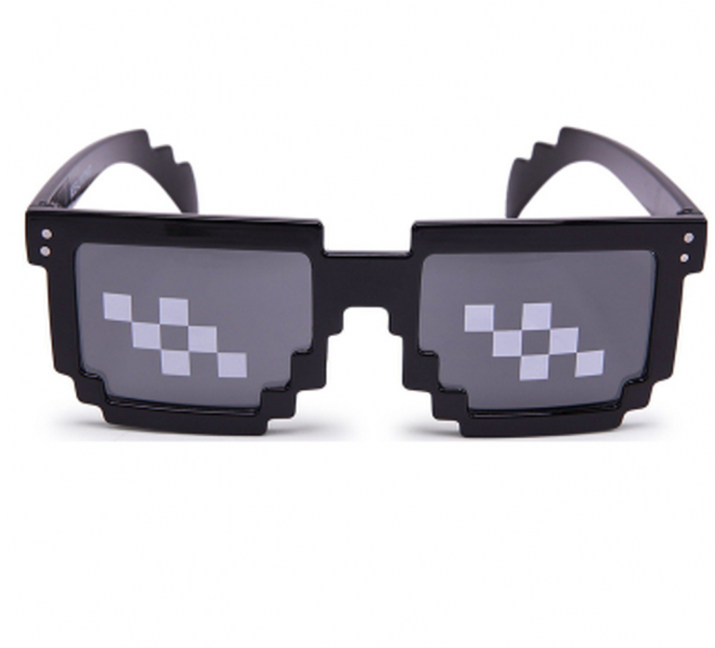 More Views - Deal With It 8 Bit Pixel Framed Glasses (1000x1231), Png Download