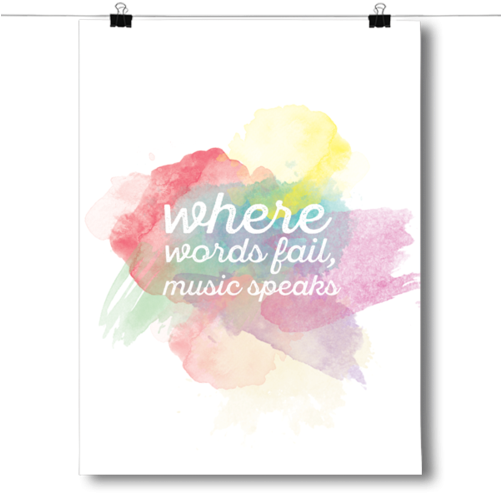 Where Words Fail, Music Speaks - Inspiredcases Where Words Fail, Music Speaks Case - (500x500), Png Download