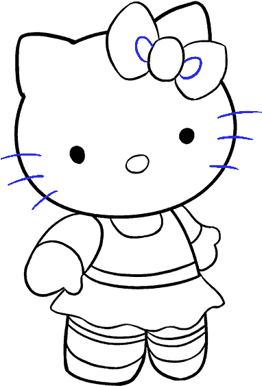 How To Draw Hello Kitty In A Few Easy Steps - Drawing (678x600), Png Download