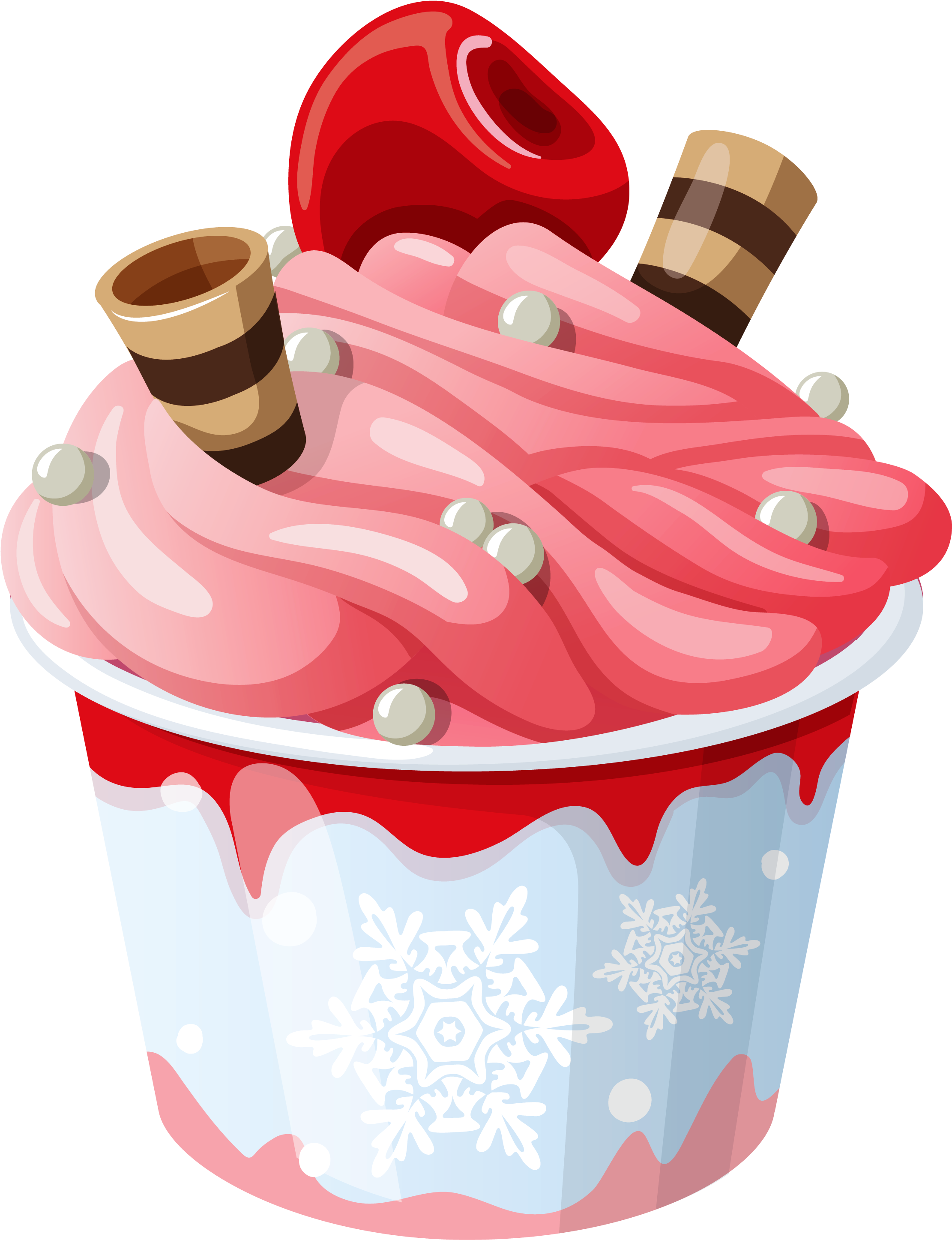 Clip Transparent Library Ice Cream Cup Png Picture - Ice Cream Vector Png (2393x3069), Png Download