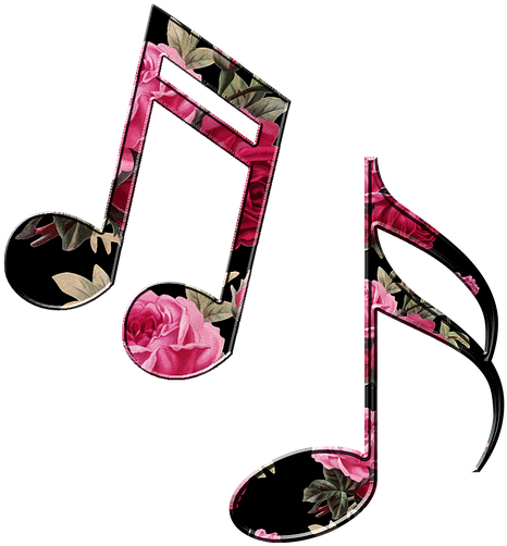 Music, Notes, Floral, Musical Notes, Musical, Sound - Cafepress ! Iphone 7 Plus Tough Case (720x720), Png Download
