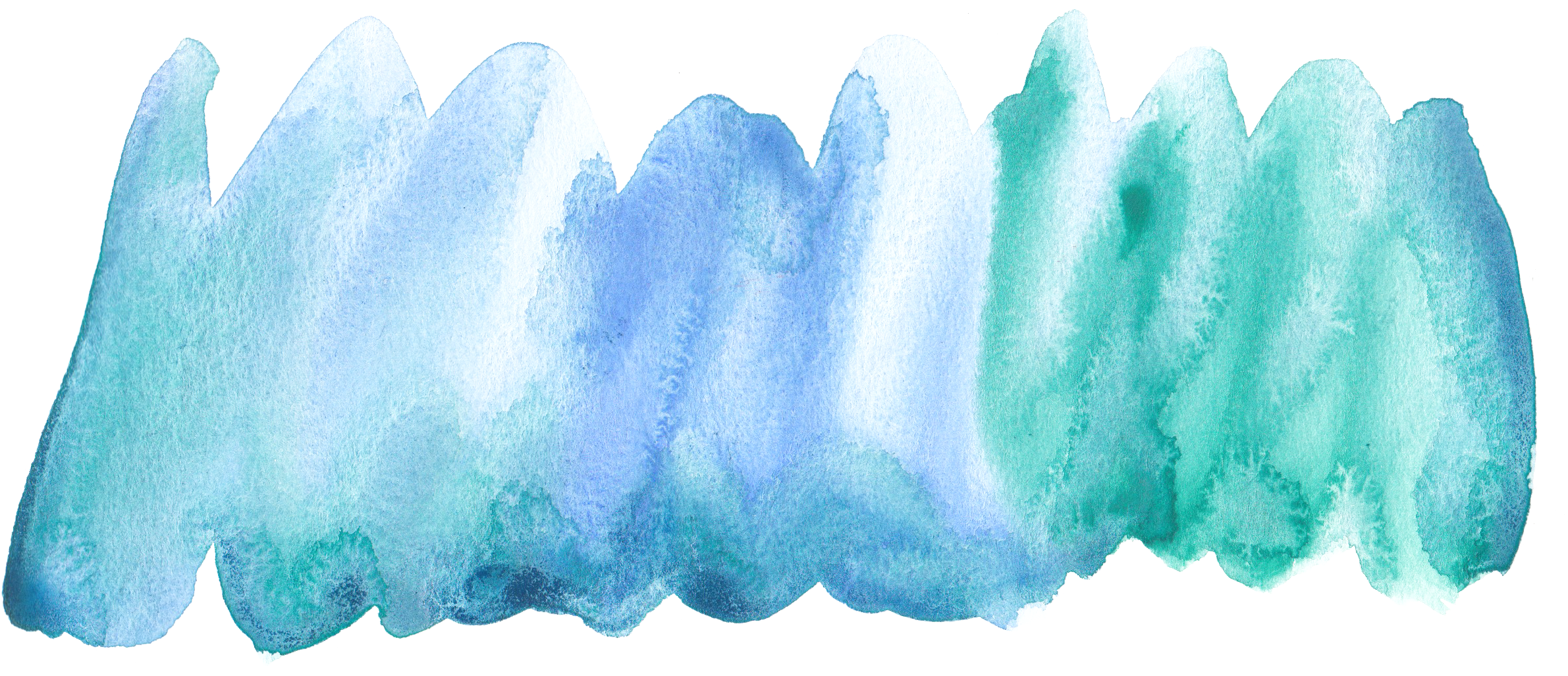 Transparent Watercolor Watercolor Painting - Watercolor Brush Stroke Png (2574x1127), Png Download