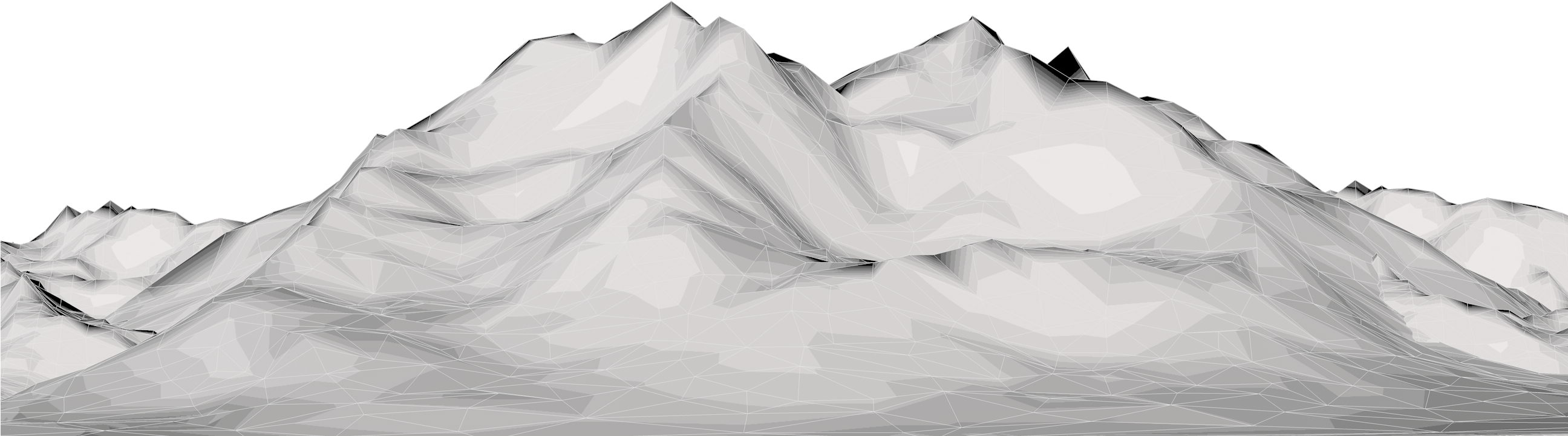 Mountains - Mountains Drawing Black And White Png (2591x841), Png Download