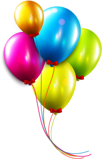 Colorful Birthday Balloons Collection, Colorful, Birthday, - Birthday (640x640), Png Download