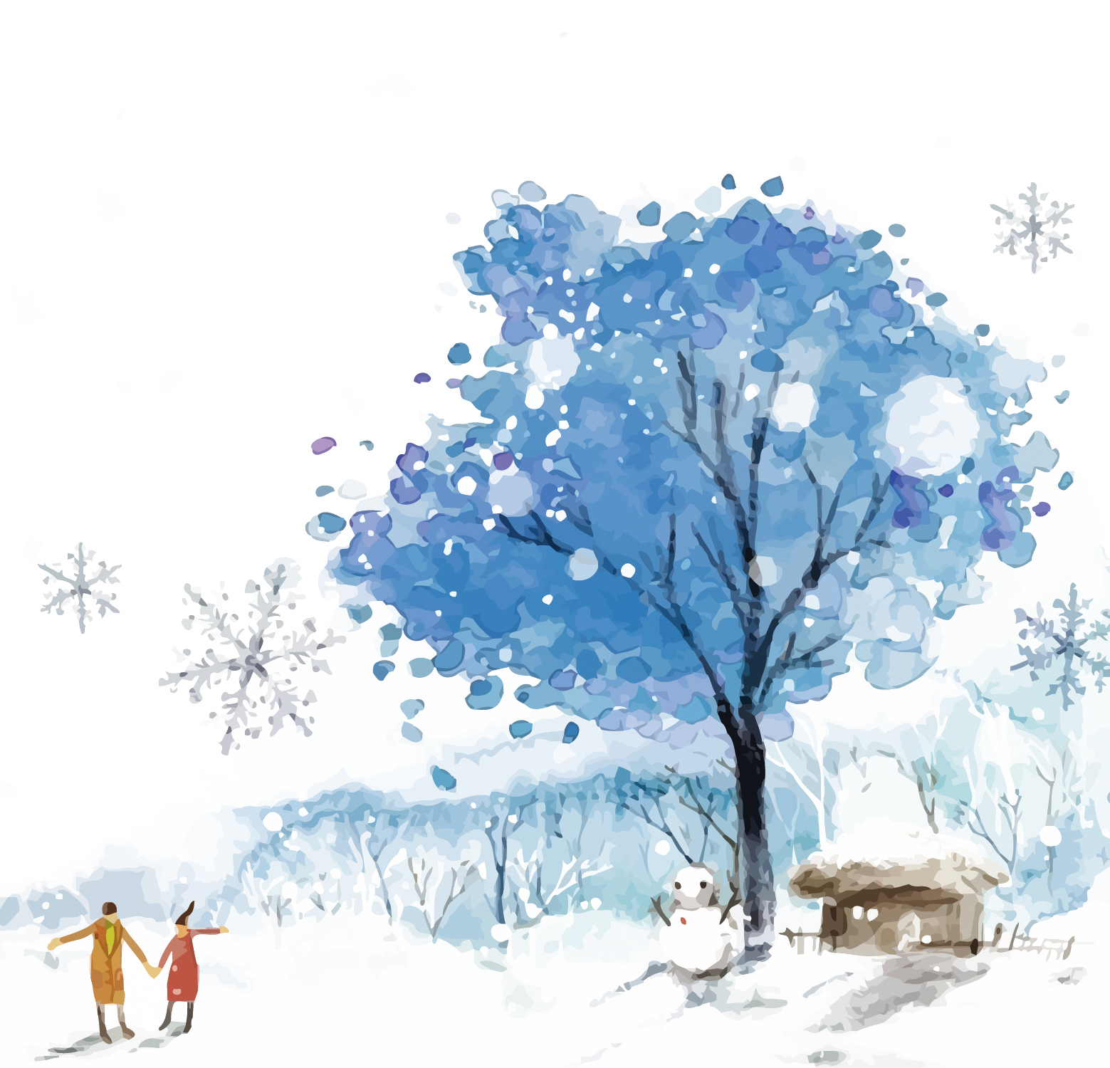 Jpg Free Day Illustration Transprent Png Free Download - メール便対応 Uvレジンクラフト ミール皿・空枠 雪の結晶と瓶 金古美 (1559x1500), Png Download