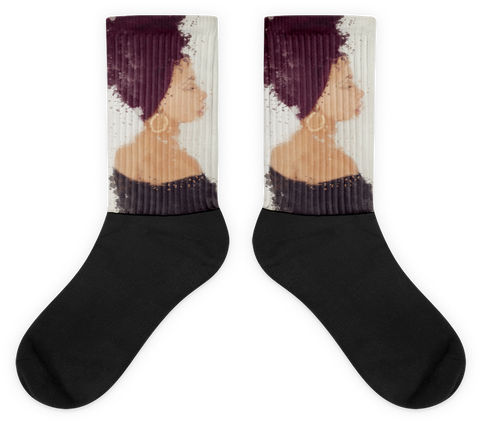 "watercolor Turban" Socks - Sock (498x498), Png Download