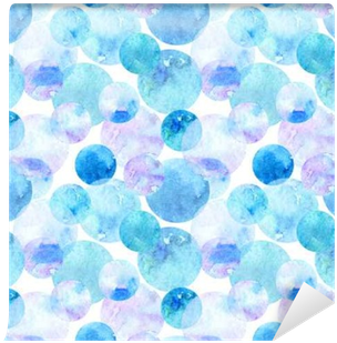 Watercolor Light Blue Circle Ball Seamless Pattern - Watercolor Painting (400x400), Png Download
