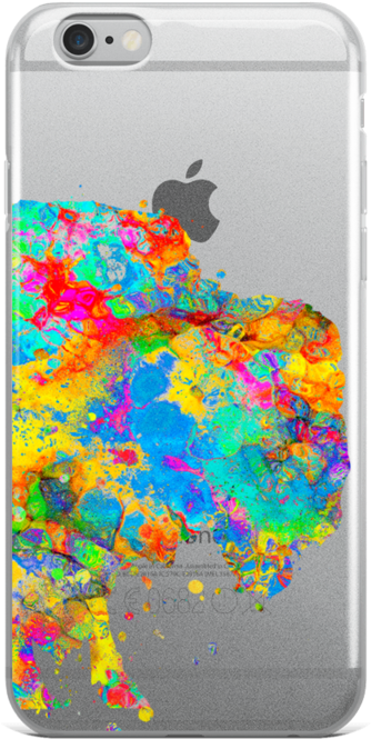 Watercolor Buffalo Clear Iphone Case - Iphone (800x800), Png Download