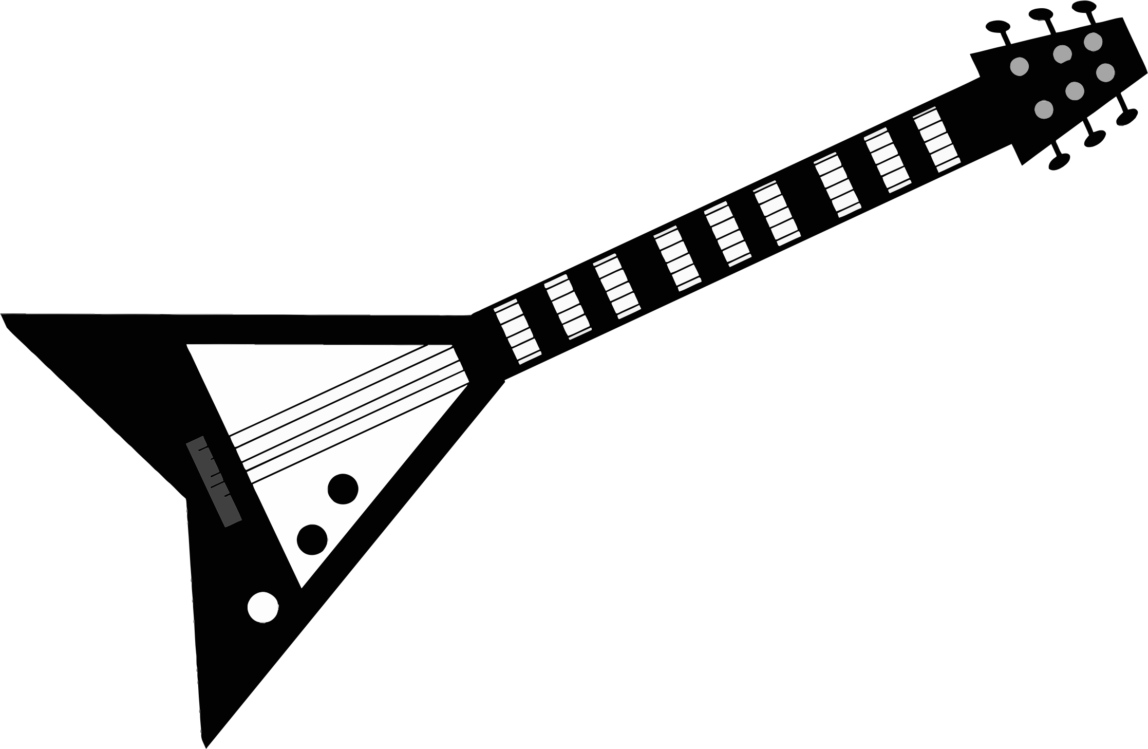 This Free Icons Png Design Of Grayscale Electric Guitar (2235x1458), Png Download