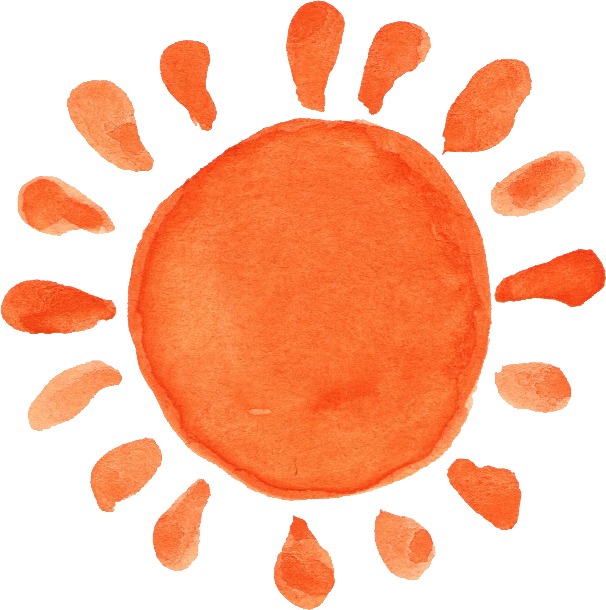 12 Watercolor Sun Vol - Tenofovir Alafenamide (606x610), Png Download