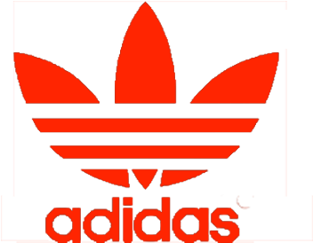 adidas logo red background