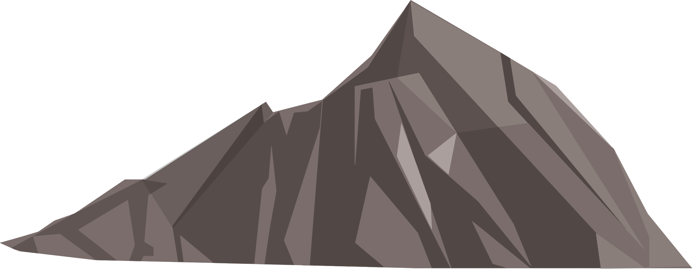 Mountain Png - Mountain Transparent Background (2317x901), Png Download