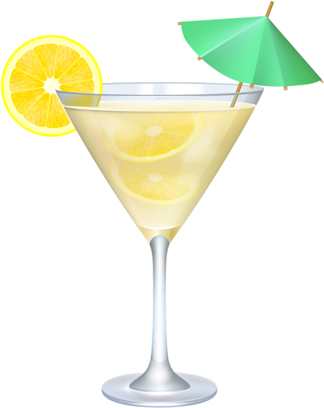 Lemon Clipart, Summer Drinks, Cocktail Drinks, Cocktails, - Cocktails Clipart (477x600), Png Download