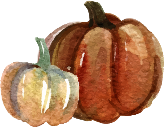 Pumpkin Watercolor Painting - Png Pumpkin Water Color (600x600), Png Download