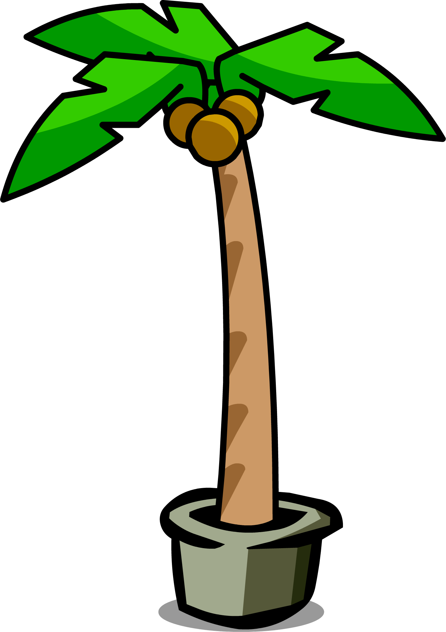 Palm Tree Sprite 002 - Club Penguin Palm Tree (1502x2126), Png Download
