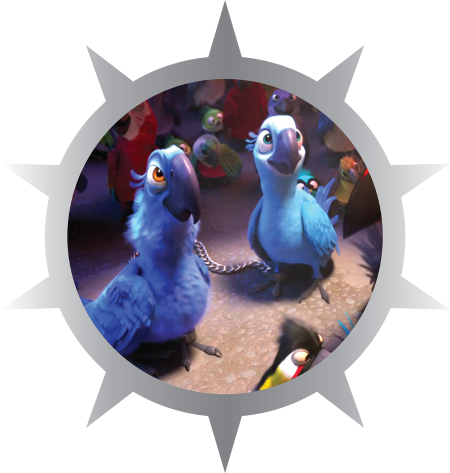 Silver Badge - Spotlight - Macaw (900x946), Png Download