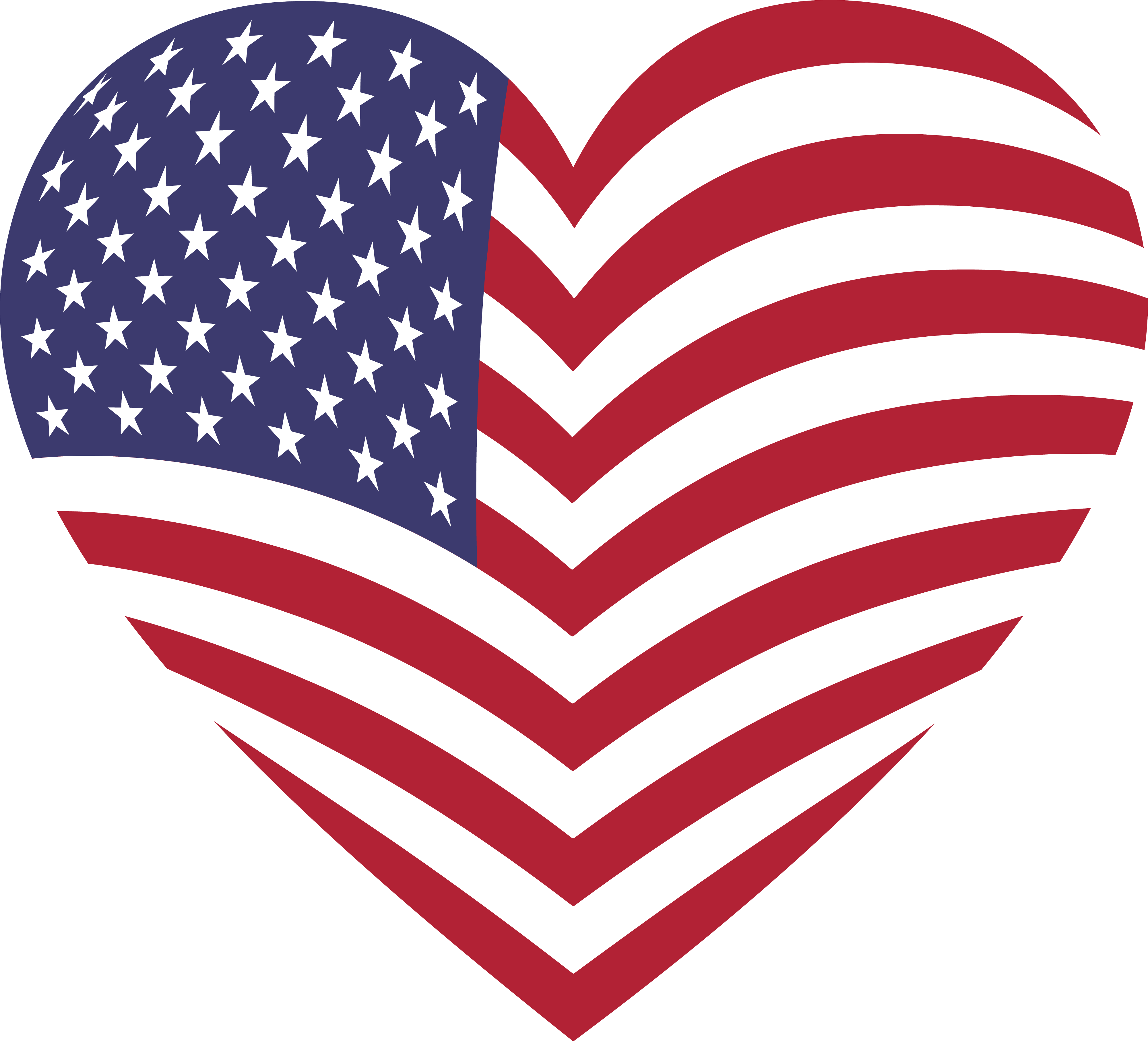 Svg Heart American Flag - American Flag Heart Png (2326x2108), Png Download