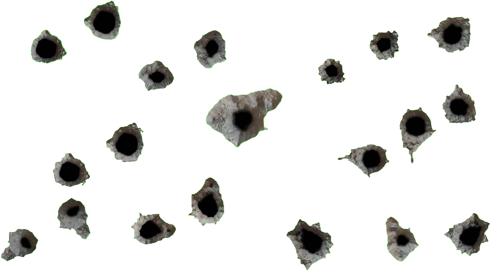 Bullet Hole Wall Png Banner Free - Igneous Rock (1920x1080), Png Download