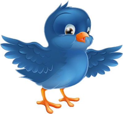 Blue Flower Clipart Comic - Bird Clipart (400x400), Png Download