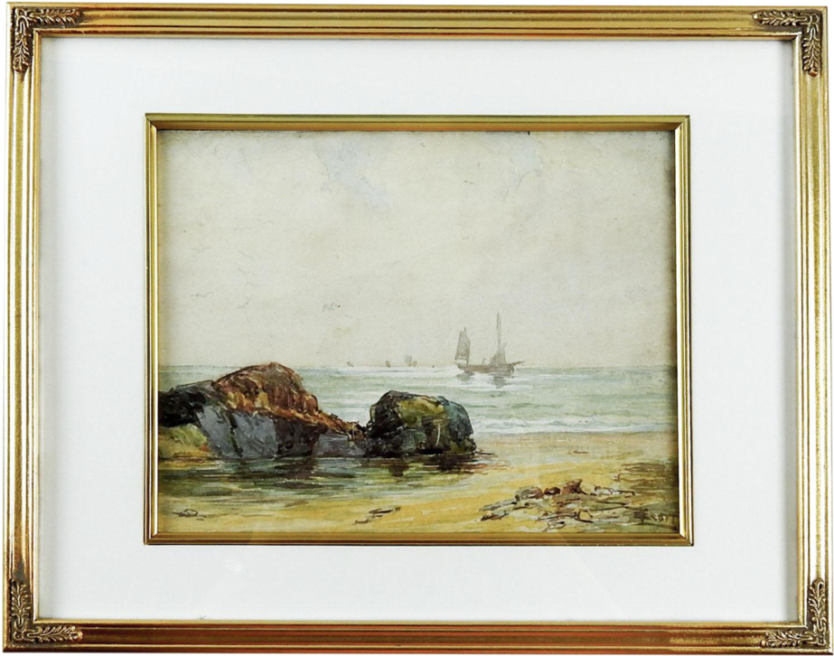 English Coastal Scene Watercolor Painting - Picture Frame (1024x806), Png Download