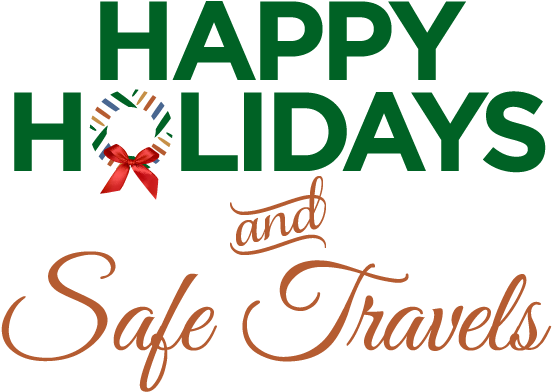 Happyholidays - Happy Holidays And Safe Journey (600x430), Png Download